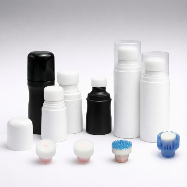 Schwammaufträger Prellverschluss transparent für Rundflasche 100ml