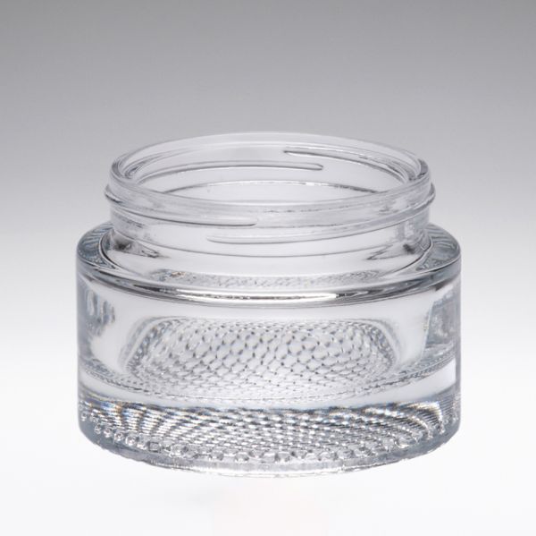 50 ml Kosmetiktiegel Glas glasklar