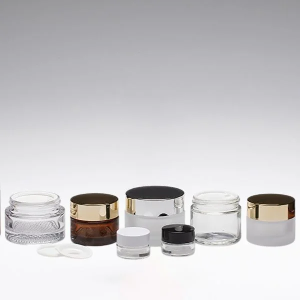 Screw cap gold with PE foam insert and white cover disc for 30 ml glass jars