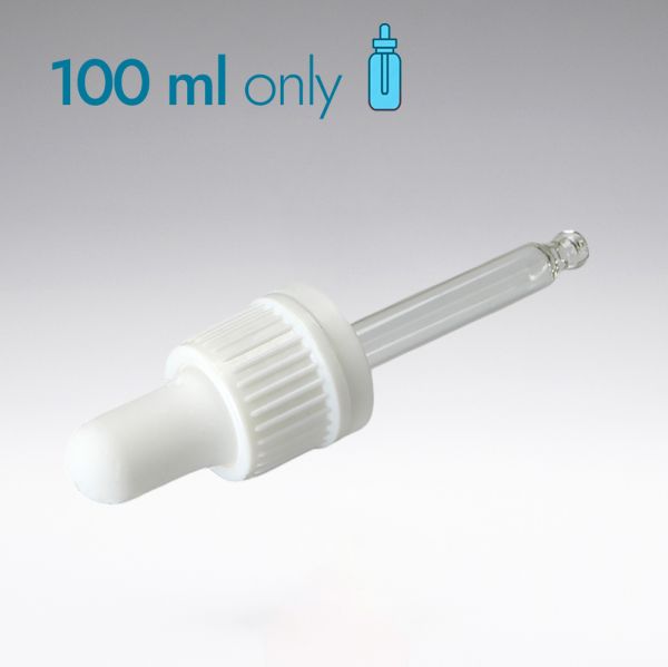 Pipette mit Erstöffnungsgarantie weiss 103 mm 18/410