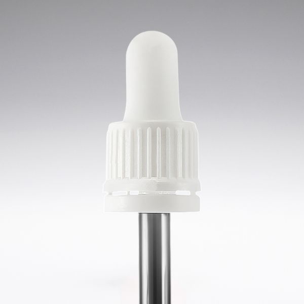 Pipette mit Erstöffnungsgarantie weiss 103 mm 18/410