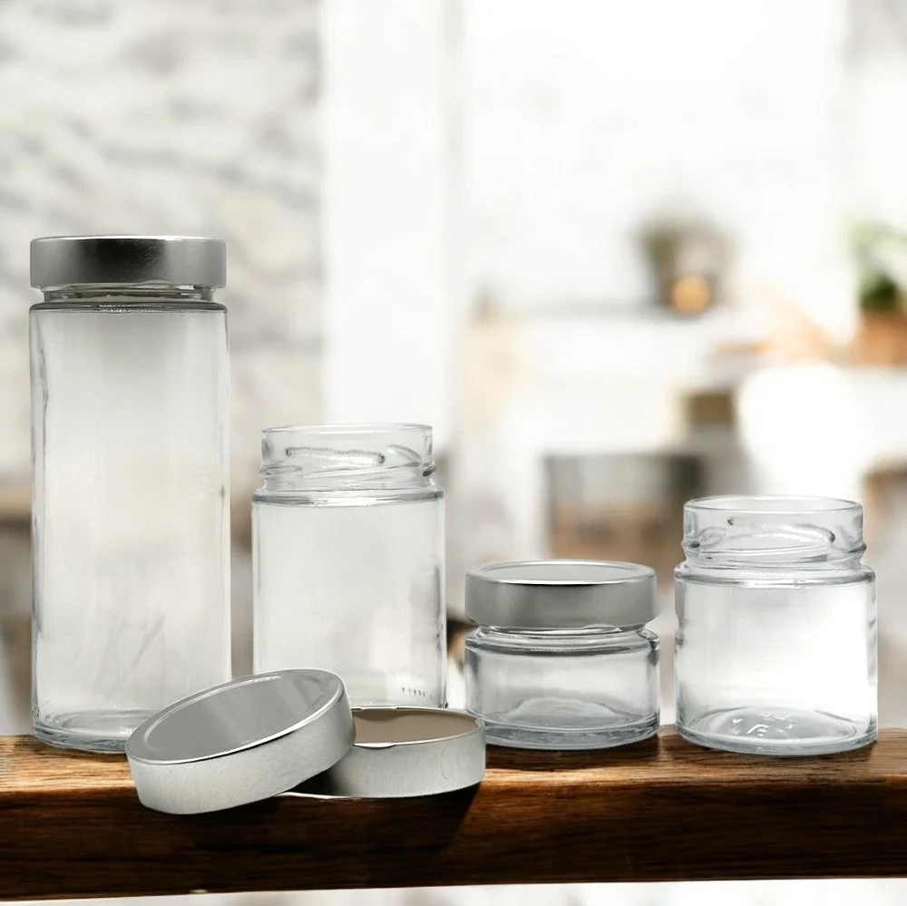 Edle 300ml Aufbewahrungsgläser aus Mezzobianco Glas | Zeitlos & vielseitig - Bottleshop