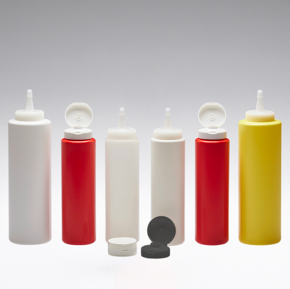 Bouteille Souple Condiments 280ml - Avec Bouchon Vis Et Bec 5 Trous - Alimentaire Transparent - Pour Sauces Et Huiles