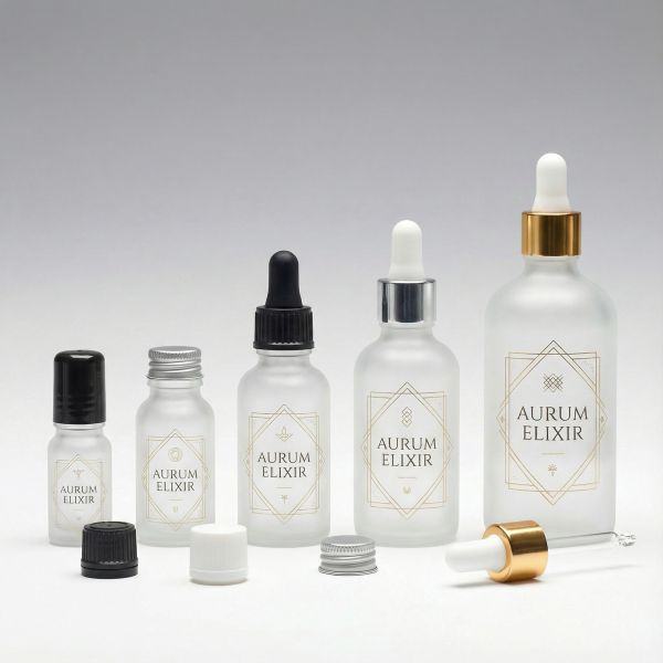 100 ml Glasflaschen transparent gefrostet DIN18