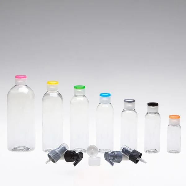 50 ml Botellas PET redondas transparentes 24/410