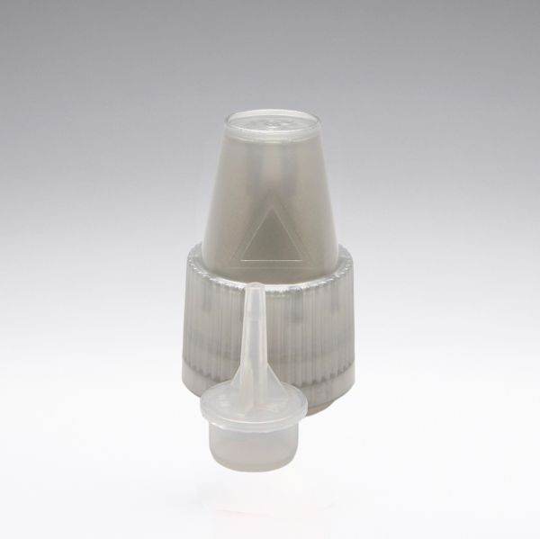 Bouchon de sécurité pour enfants avec garantie de première ouverture argent avec compte-gouttes Ø 0,6mm