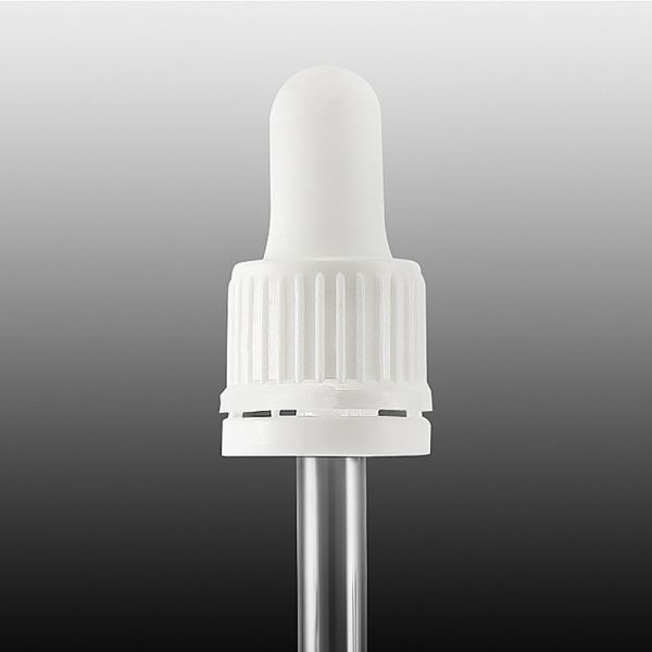 Dropper with first-opening guarantee white 52 mm 18/410