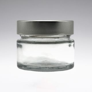 100 ml Bocaux de stockage avec bouchons vissés en aluminium, transparents