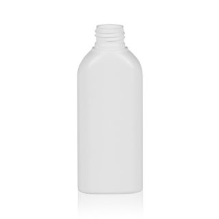 100 ml PE Bottles oval white 24/410