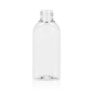 100 ml PET Flaschen oval glasklar 24/410