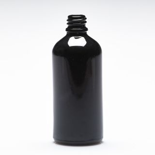 100 ml Glasflaschen violett-schwarz DIN18