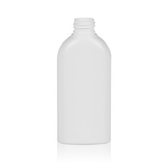 150 ml PE Bottles oval white 24/410