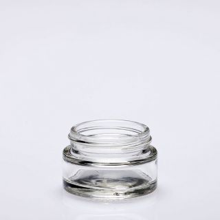 15 ml Tarros de vidrio para pomada cristal transparente