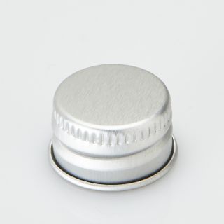 Tappo a vite in alluminio argento con inserto in PE 18/410 - Tappi