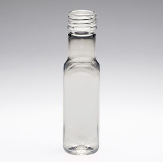 20 ml PET-Mini-Flaschen, quadratisch, PP18,  glasklar
