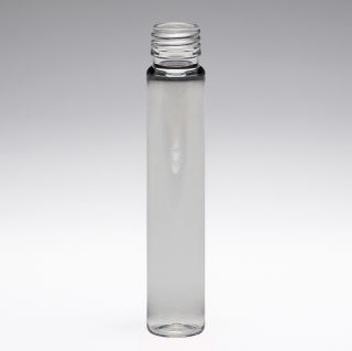 25 ml Mini-bouteilles cylindriques en PET, rondes, PP18, transparentes