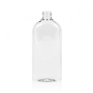 250 ml PET Flaschen oval glasklar 24/410