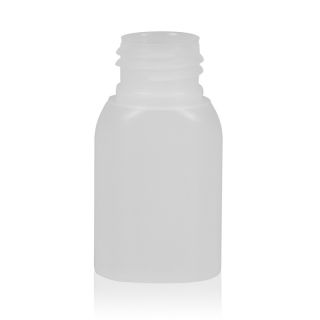 30 ml PE Flaschen oval transparent 24/410
