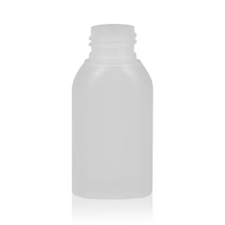 50 ml PE Flaschen oval transparent 24/410