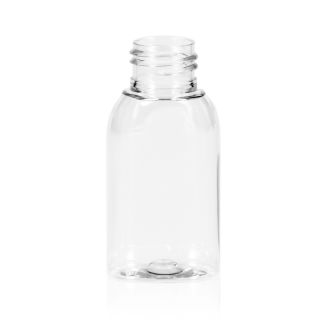 50 ml PET Flaschen oval glasklar 24/410