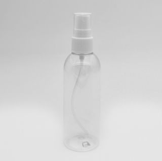100 ml Botella PET con pulverizador 20/410 blanco