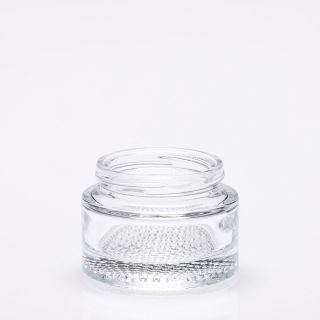 30 ml Kosmetiktiegel Glas glasklar