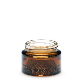 30 ml glass amber cosmetic jar