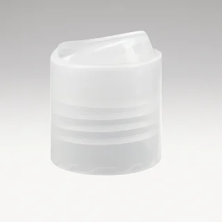 Disc-Top Schraubverschluss 24/410 weiss – Kunststoffverschluss für Shampoo- und Kosmetikflaschen (Art. 24410DT5)