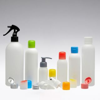 250 ml Frascos redondos PE negro 24/410