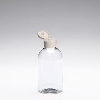250 ml Flacone con tappo Flip-Top bianco Ø 6mm