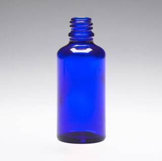 50 ml Glass bottles blue DIN18