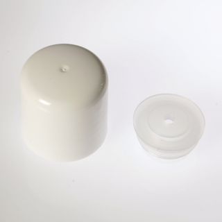 Screw cap white with reducer Ø 2 mm