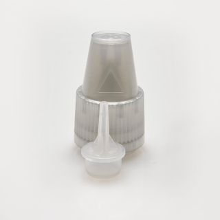 Kindersicherer Originalitäts­verschluss silber mit Tropfer Ø 0,6mm - Verschlüsse