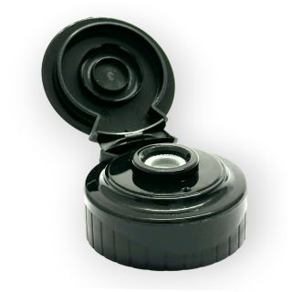 FlipTop cap black with membrane and sealing liner 38/400 - Closures