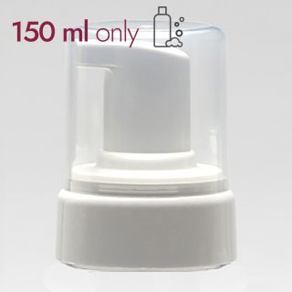 Tapón de espuma con sobretapa blanco para botellas de 150 ml 43/410