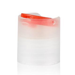 Disc Top rouge-transparent 24/410 - Disc-Top bouchon à vis