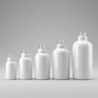 10 ml Glass bottle white DIN18