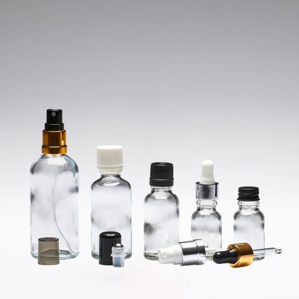 30 ml Glasflaschen transparent DIN18