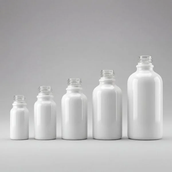 30 ml Botellas de vidrio blanco DIN18