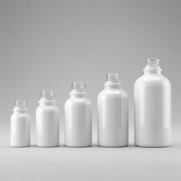 100 ml Glasflasche weiss DIN18