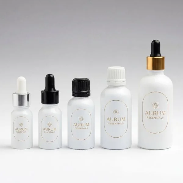 15 ml Glass bottle white DIN18